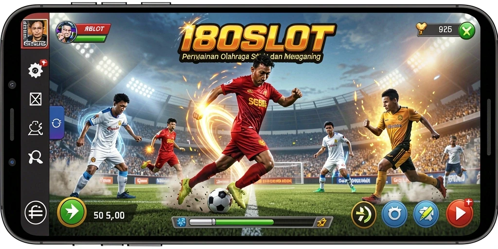 Tampilan gameplay menegangkan olahraga di 180SLOT.