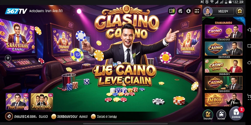 Tampilan gameplay Live Casino yang mendebarkan di 567TV.