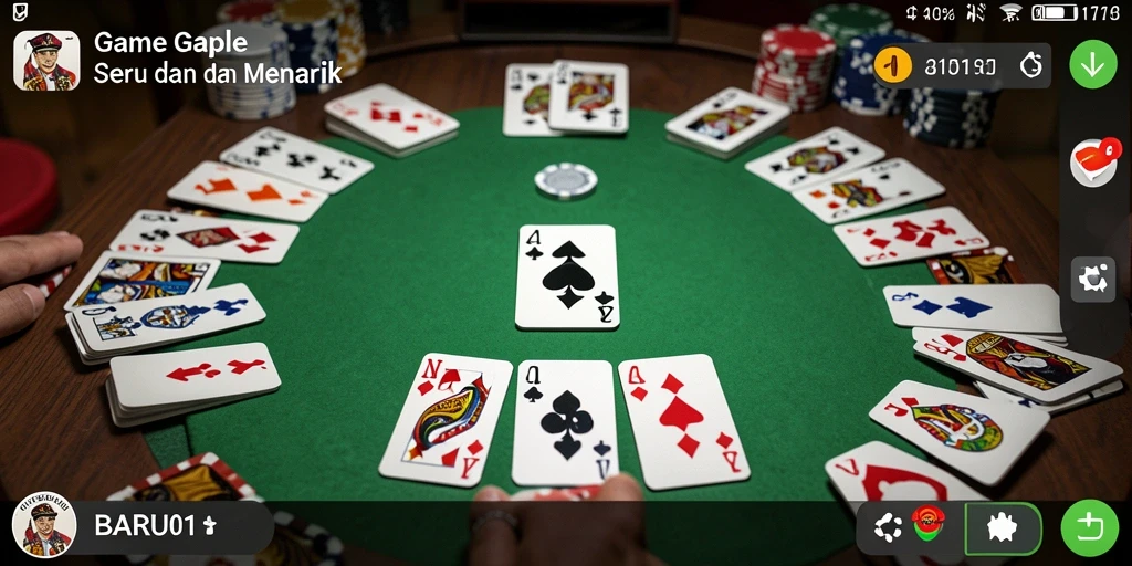 Tampilan gameplay seru dari game Gaple BARU01.
