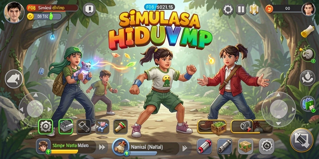 Screenshot permainan F08 menampilkan interaksi karakter yang mendalam.