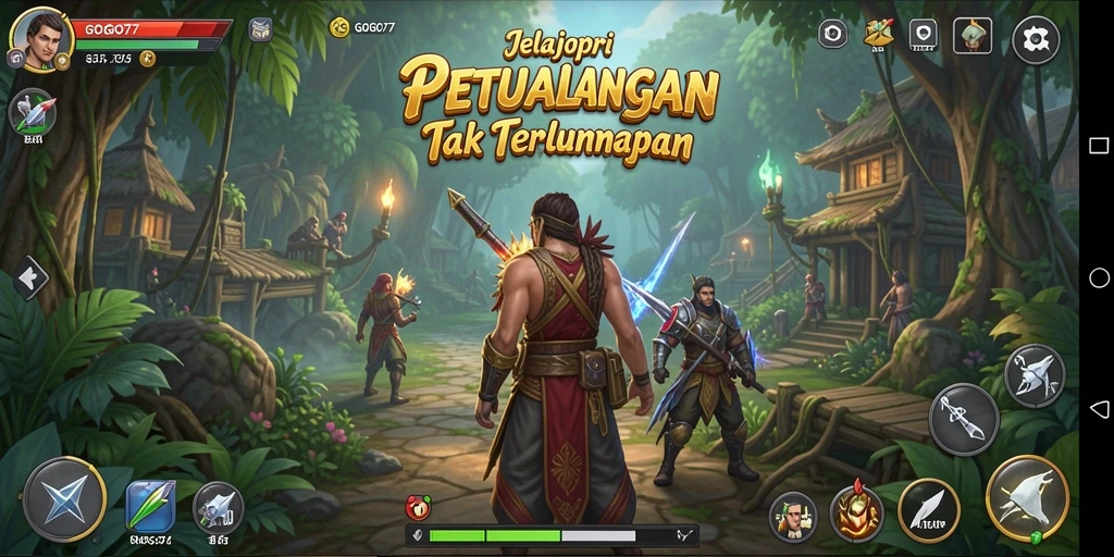 Screenshot GOGO77 menampilkan aksi petualangan yang seru dan menantang.