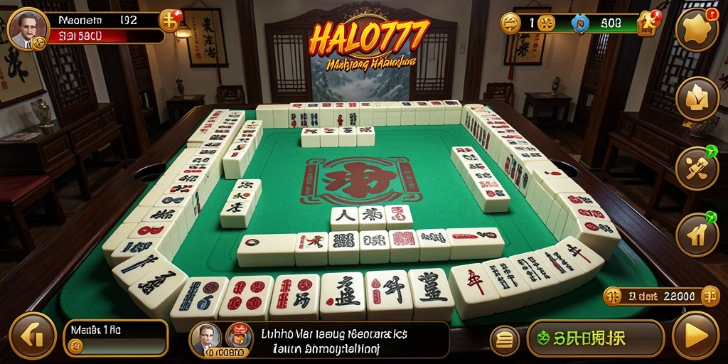 Gameplay menarik HALO777 dengan grafis Mahjong yang memukau.