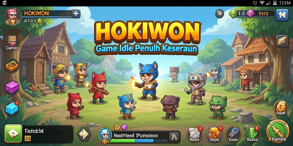 Tampilan gameplay HOKIWON yang menarik dan santai.