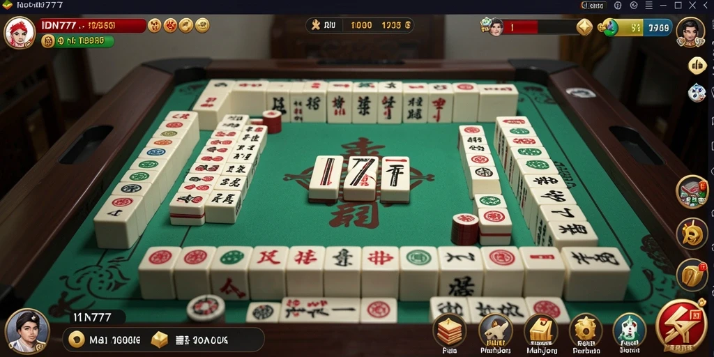 Tampilan menarik saat gameplay Mahjong di IDN777.