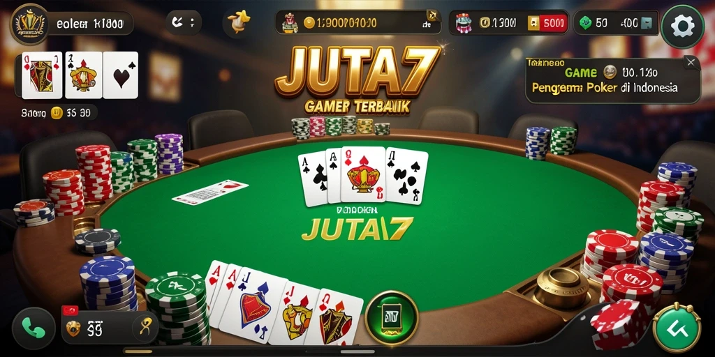 Tampilan gameplay JUTA7 yang mendebarkan dengan pemain bersaing.