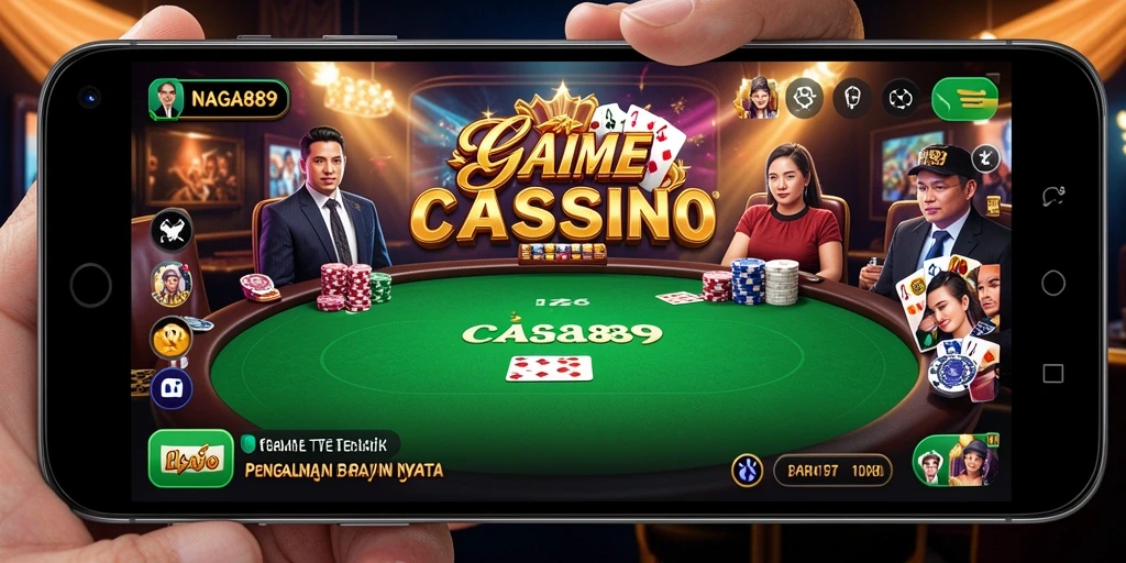 Tampilan utama gameplay NAGA889 dalam Live Casino yang mendebarkan.
