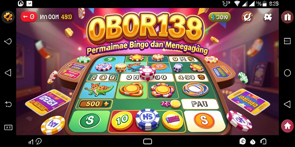 Tampilan utama gameplay Bingo OBOR138 yang seru dan menarik.