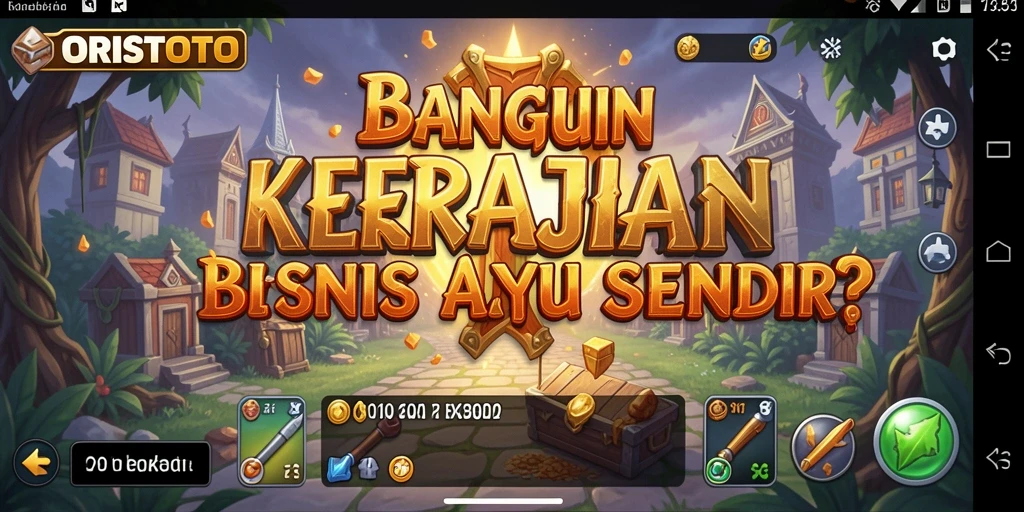 Tampilan gameplay ORISTOTO yang menarik dan interaktif untuk membangun bisnis.