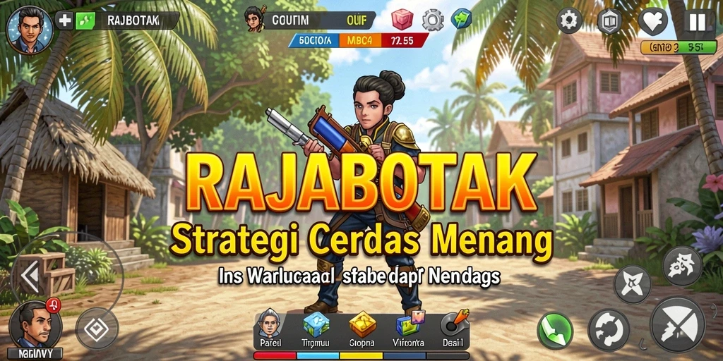 Tampilan gameplay mendebarkan dari RAJABOTAK dengan suasana strategi yang menegangkan.