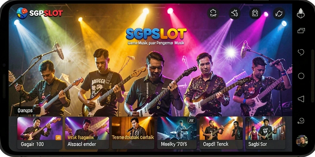 Tampilan screenshot SGPSLOT yang menunjukkan gameplay musik yang seru.