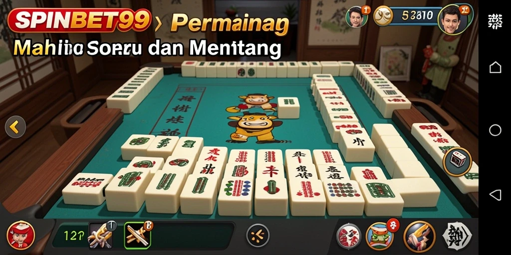 Tampilan gameplay menarik dari SPINBET99 dalam permainan Mahjong.