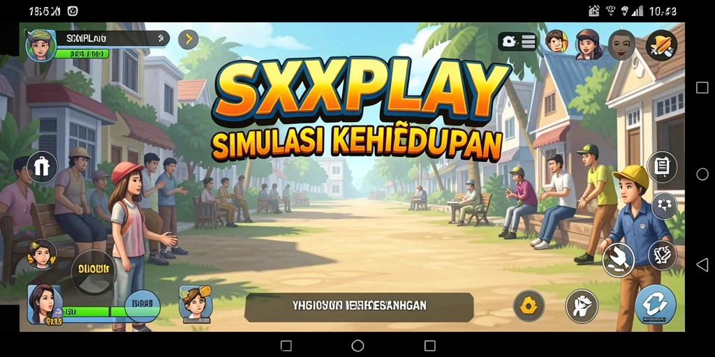 Tampilan gameplay SXXPLAY yang menarik dengan simulasi kehidupan sehari-hari.