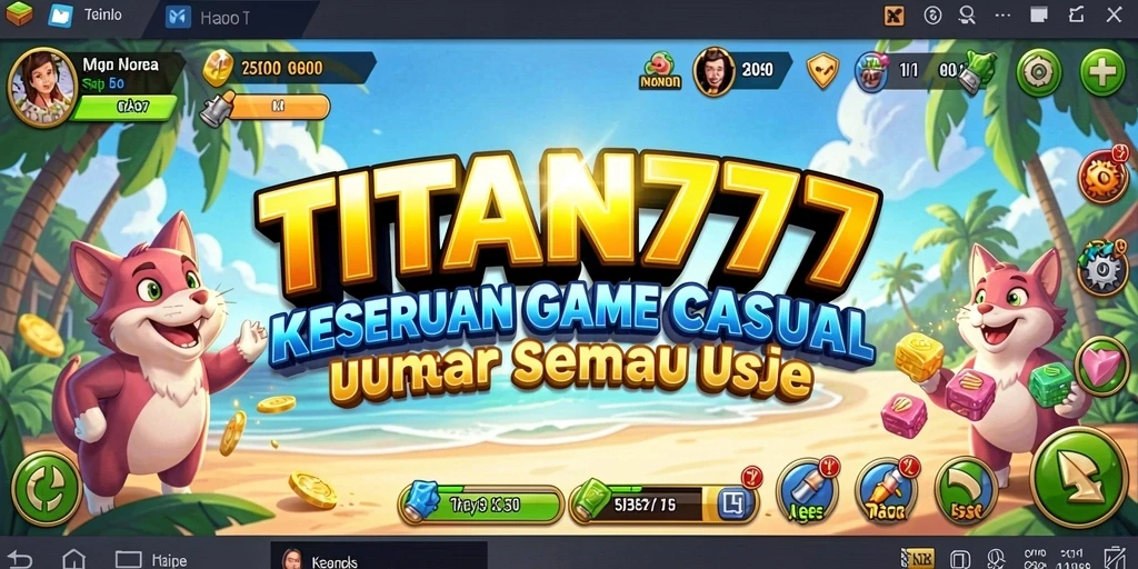 Tampilan gameplay seru dari TITAN777 dengan grafik cerah.