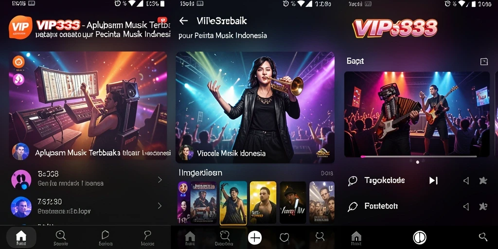 Screenshot gameplay yang menunjukkan pengalaman mendengarkan musik interaktif di VIP333.