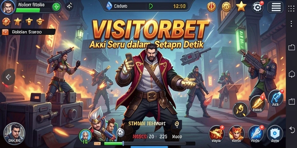 Tampilan seru dari gameplay VISITORBET dalam aksi penuh adrenalin.